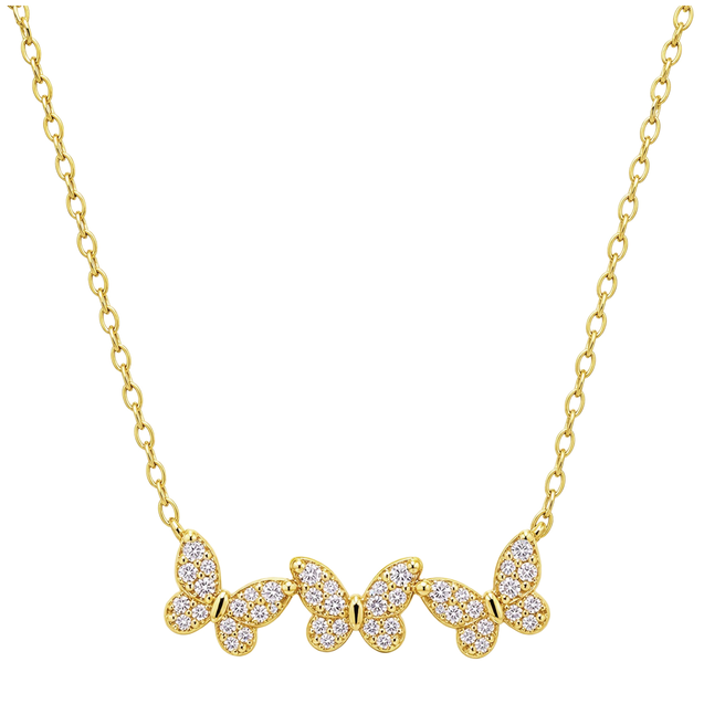 9N984 DLUX GP SS BUTTERFLY NECKLACE
