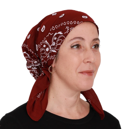 CHERIE PRETIED HEADSCARF TIE DYE BANDANA SHORT TIE