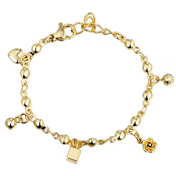 B4992 DLUX GP STS CHARM BRACELET