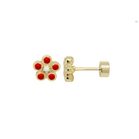 3EPS5001 DLUX SP SRS 6MM FLOWER SB EARRINGS