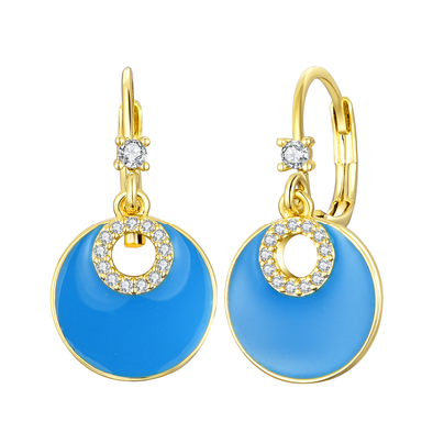 3EW4846 DLUX GP SRS ENAMEL CIRCLE LB EARRING