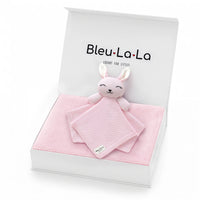 BLUE LA LA BLANKET + LOVEY ORGANIC COTTON GIFT SET