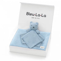 BLUE LA LA BLANKET + LOVEY ORGANIC COTTON GIFT SET