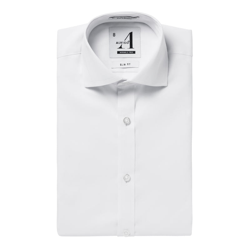 alviso dress shirts Alviso Boys White Long Sleeve 100% Cotton Non-Iron Dress Shirt
