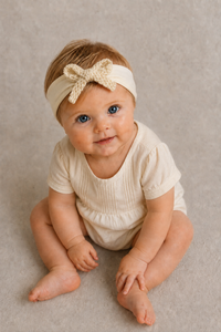 BANDEAU TEXT WOOL BRAID BABY MODAL BAND