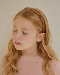 BANDEAU TEXT WOOL BRAID THIN HEADBAND