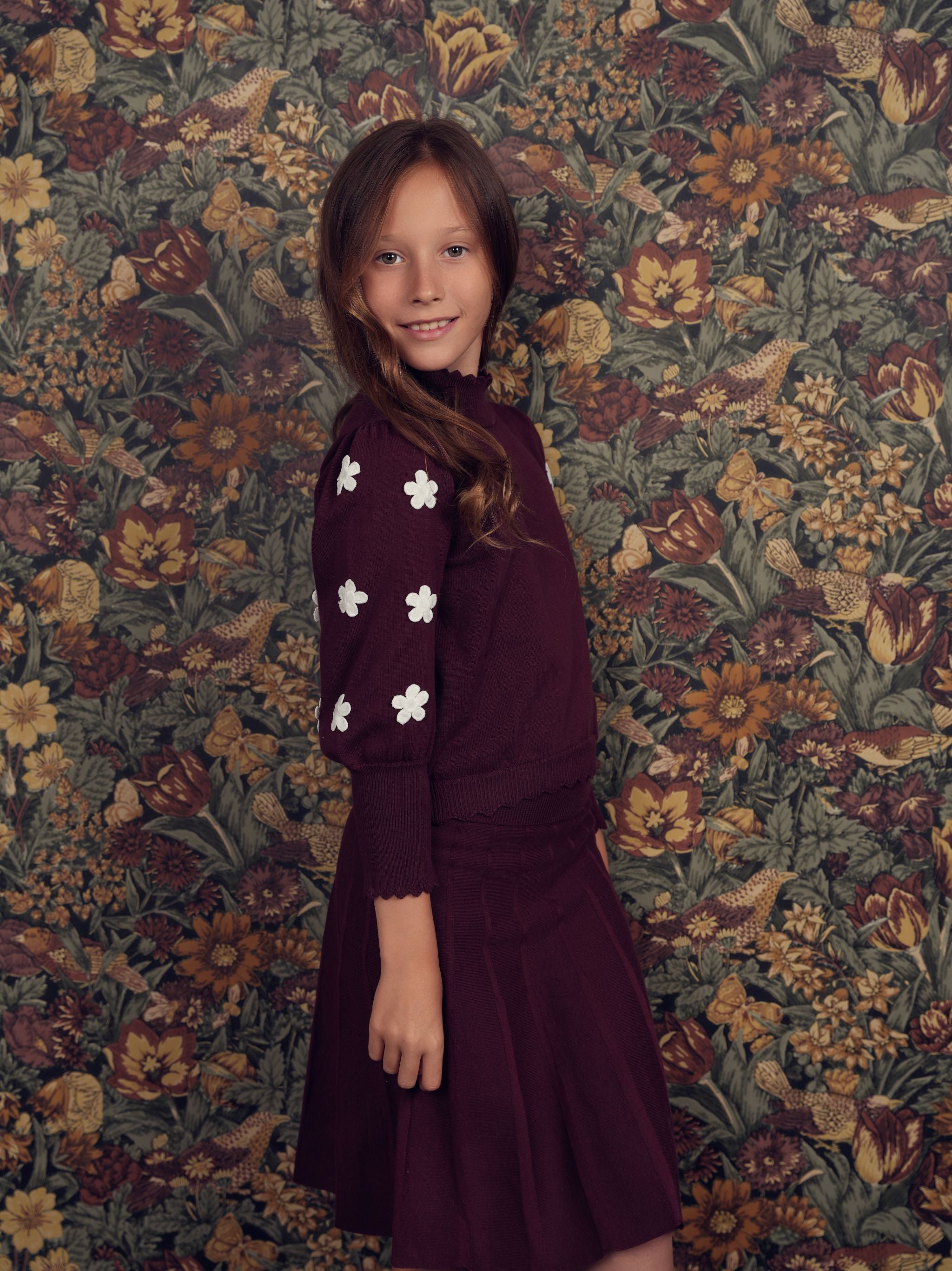 21-203 TEELA KNIT FLORAL 2PC SET