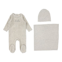 LILETTE VELOUR BEBE 3PC LAYETTE SET