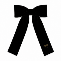 BANDEAU VELVET GOLD EMBROIDER LARGE BOW CLIP