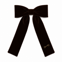 BANDEAU VELVET GOLD EMBROIDER LARGE BOW CLIP