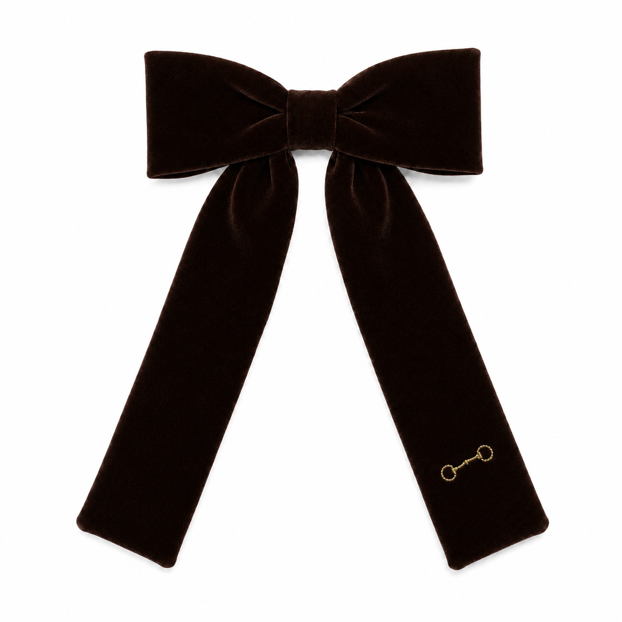 BANDEAU VELVET GOLD EMBROIDER LARGE BOW CLIP
