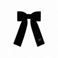 BANDEAU VELVET GOLD EMBROIDER MEDIUM BOW CLIP