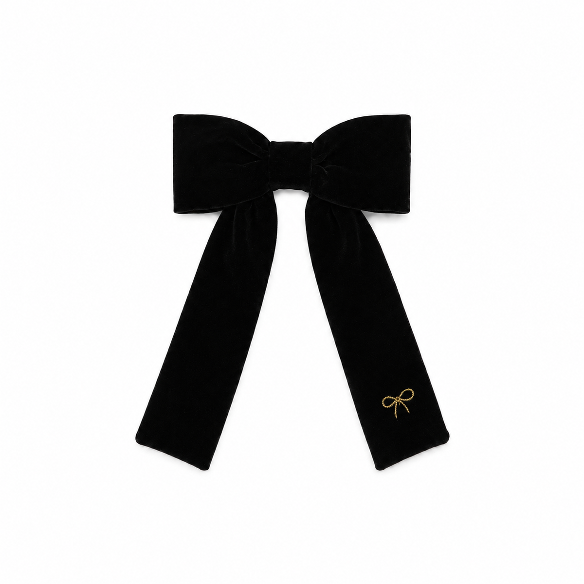 BANDEAU VELVET GOLD EMBROIDER MEDIUM BOW CLIP