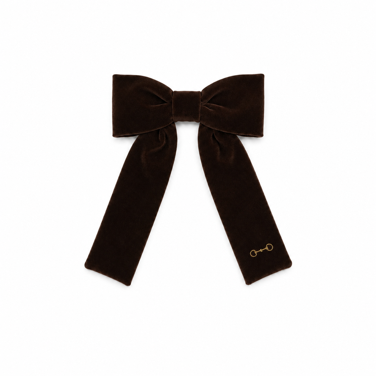 BANDEAU VELVET GOLD EMBROIDER MEDIUM BOW CLIP
