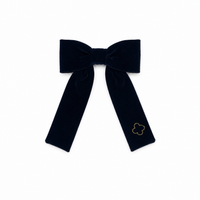 BANDEAU VELVET GOLD EMBROIDER MEDIUM BOW CLIP