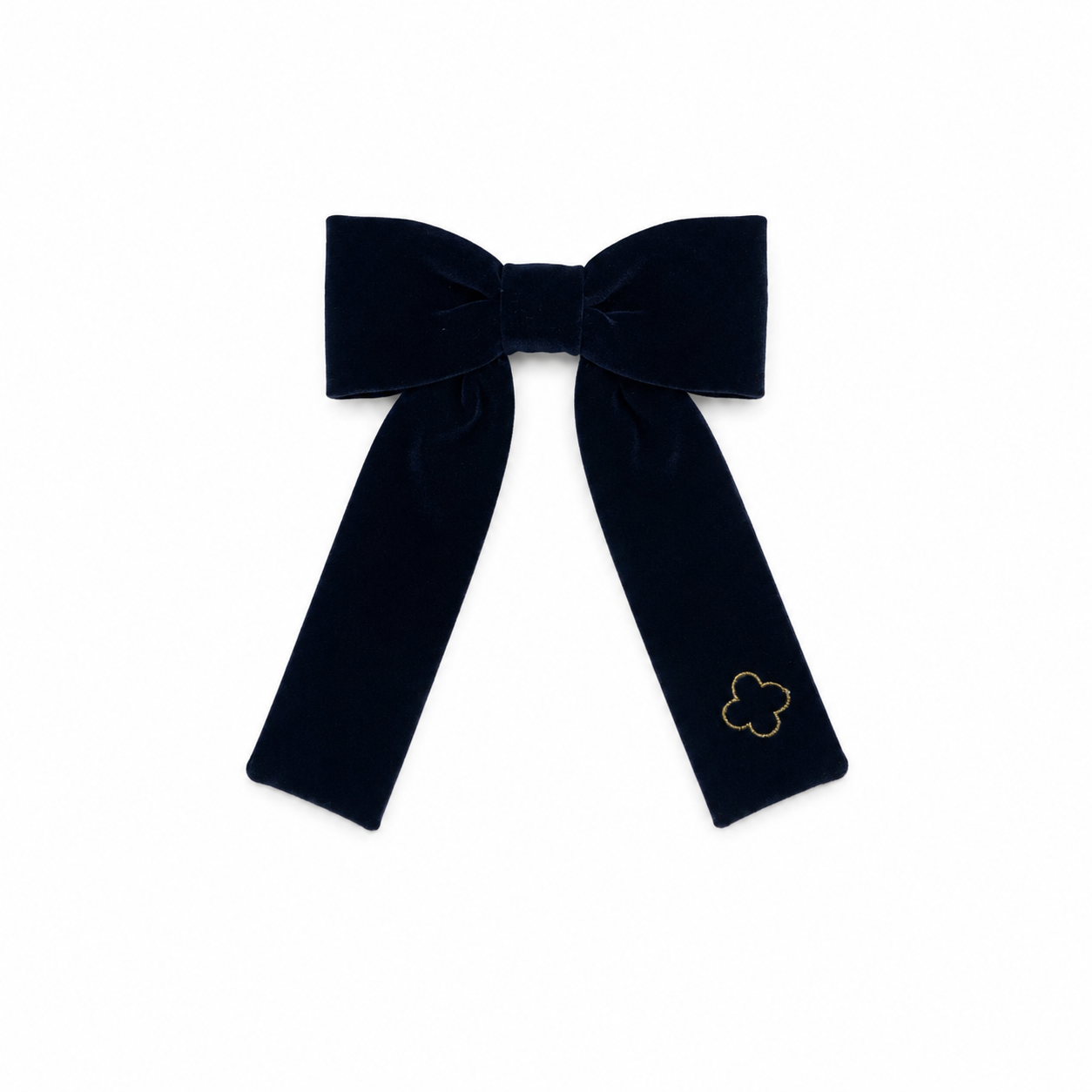 BANDEAU VELVET GOLD EMBROIDER MEDIUM BOW CLIP