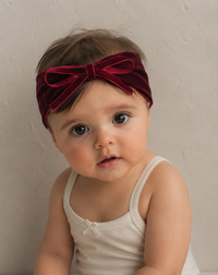 BANDEAU VELVET RIBBON BOW BABY BAND
