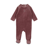 LIL LEGS VELOUR RHINESTONE FOOTIE