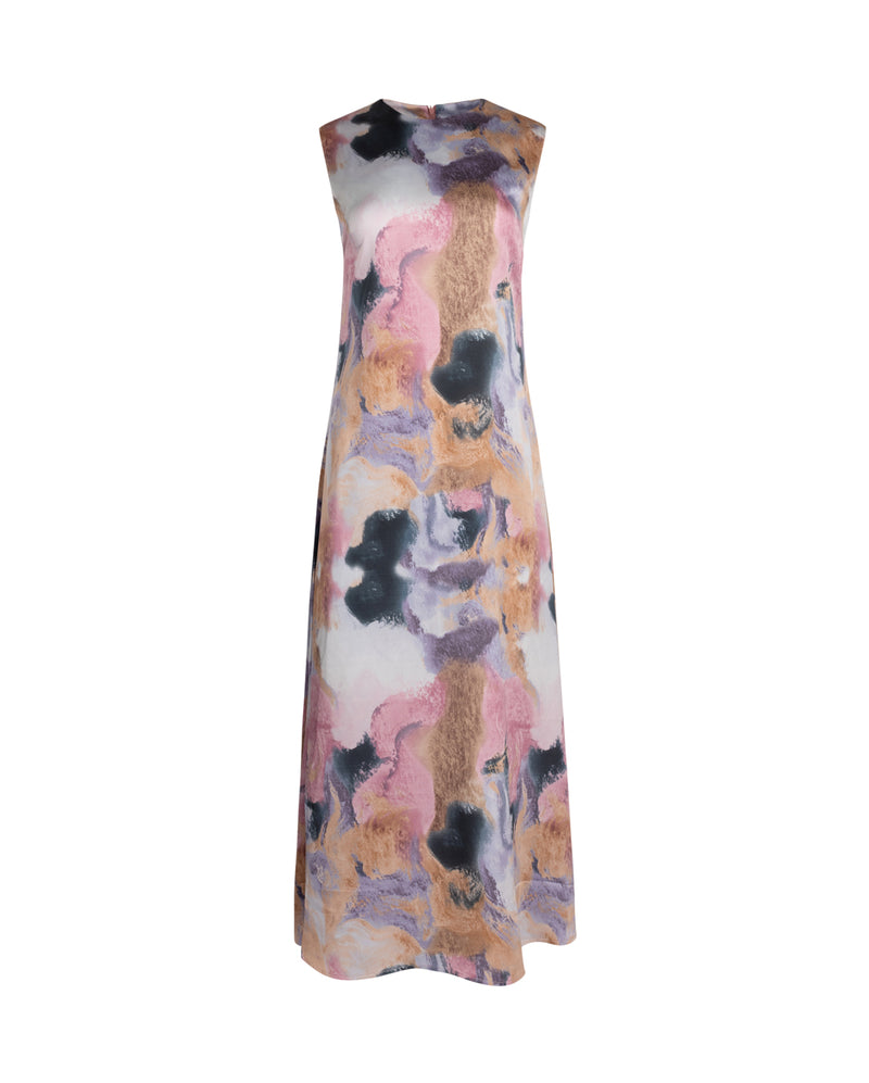 W-16963 NOVELLA GRADUATED PRINTED MAXI DRESS WITH CARDIGAN