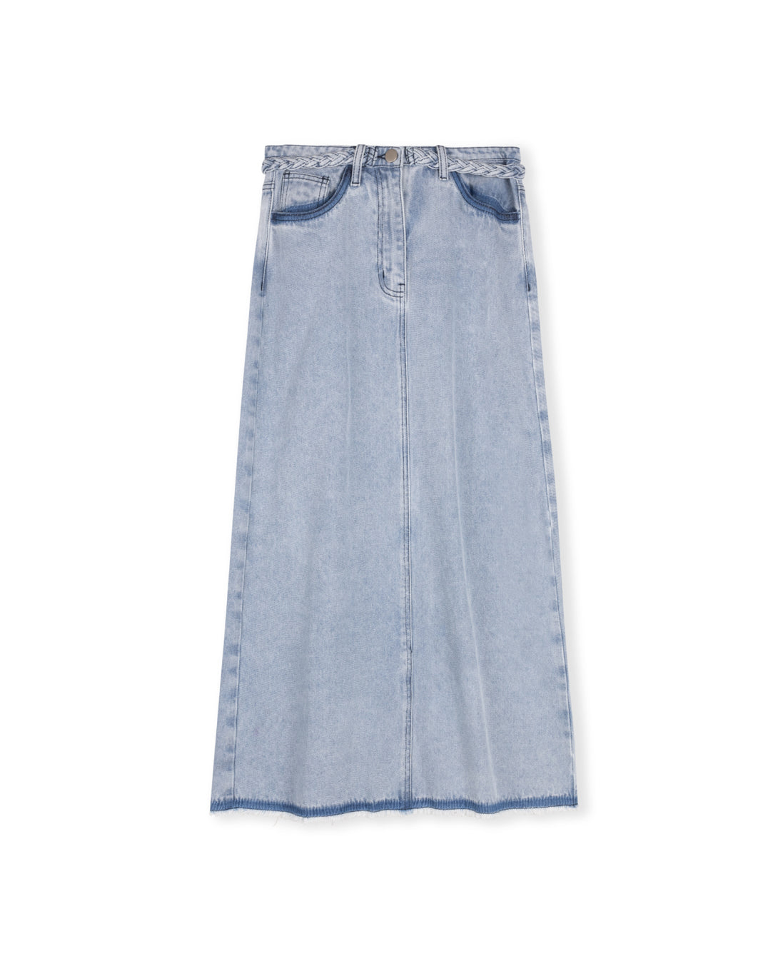 W-17198 SLATE ALICIA DENIM MAXI SKIRT