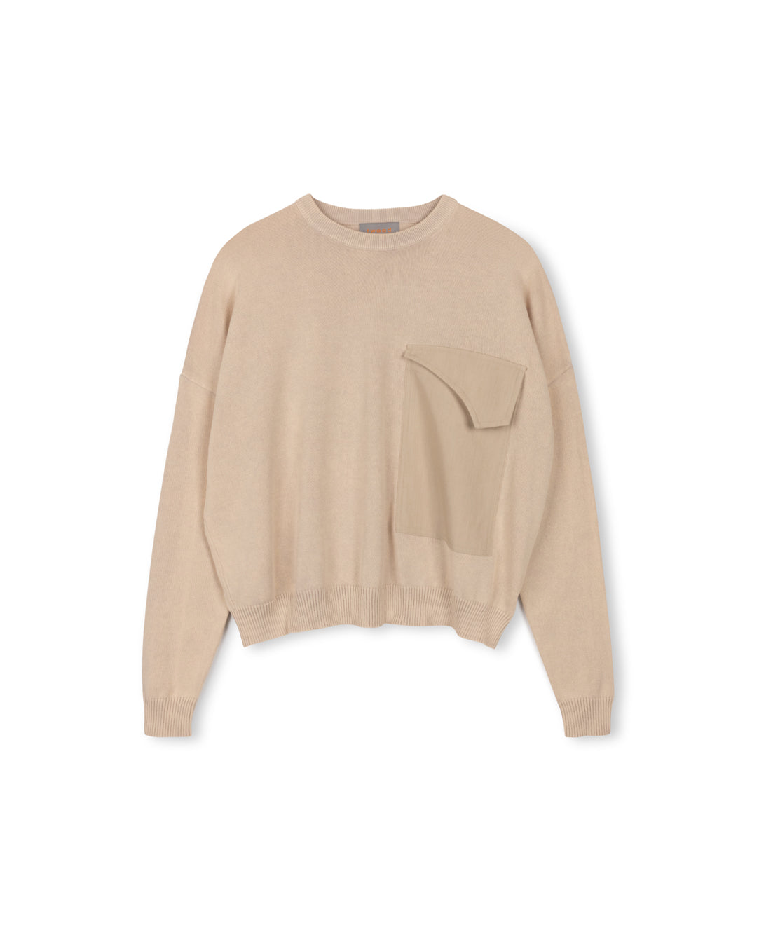 W-18711 TWEED DENIM POCKET SWEATER