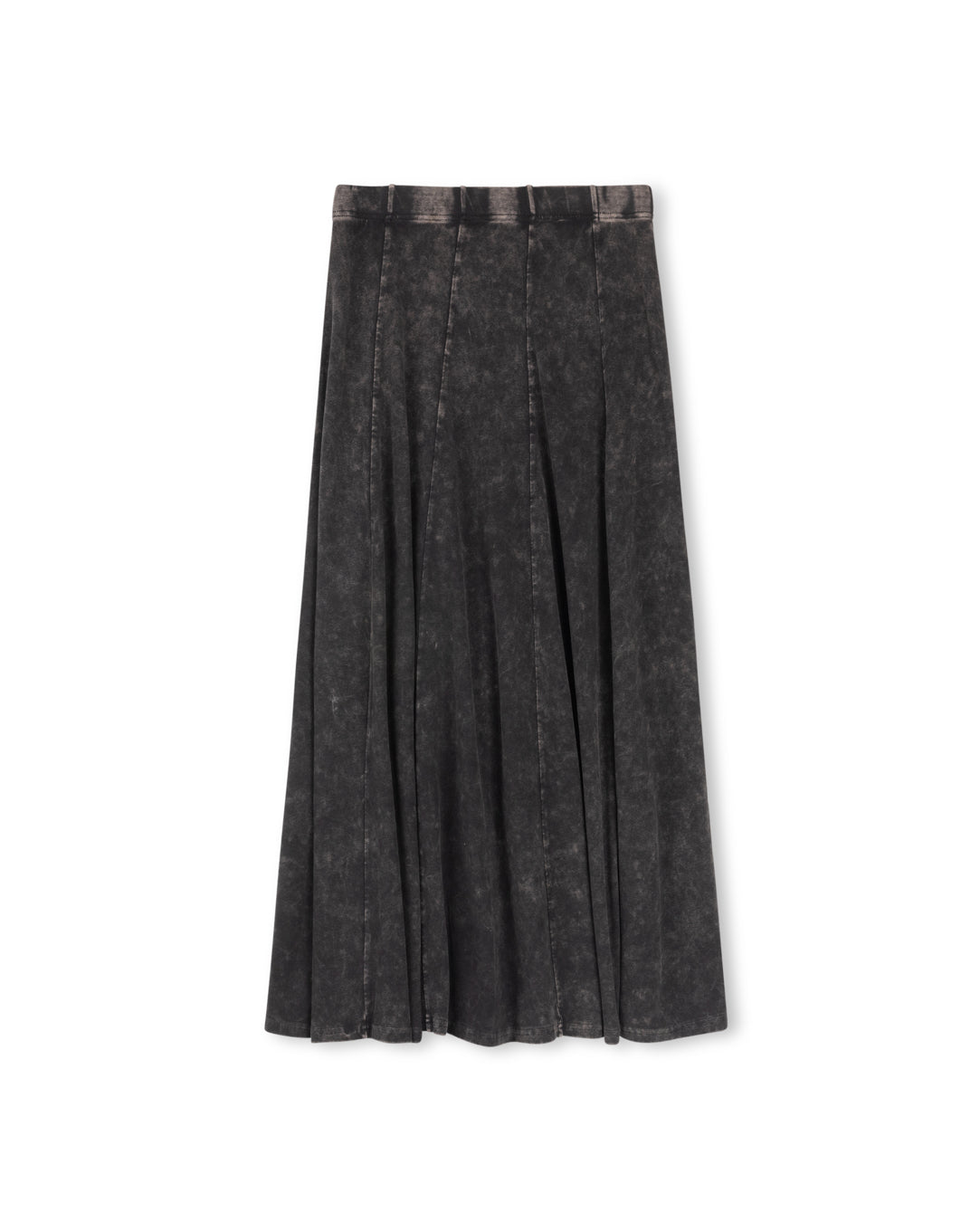^*様 MM6 Black Paneled Midi Skirt Layered Pleated Long Skirt in Black | MM6 | Covet + Lou