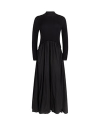 W-20427 PORTRAIT KNIT TAFFETA BUBBLE DRESS