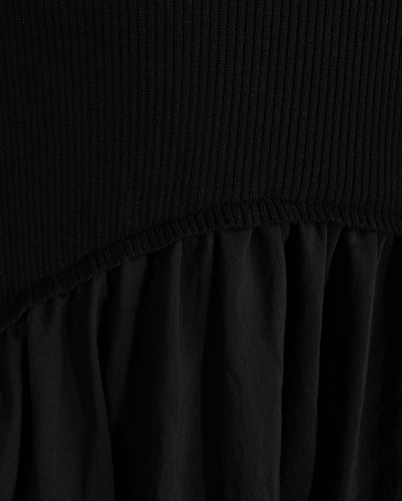W-20427 PORTRAIT KNIT TAFFETA BUBBLE DRESS