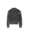 W-20507 TWEED DENIM WASH KNIT TOP