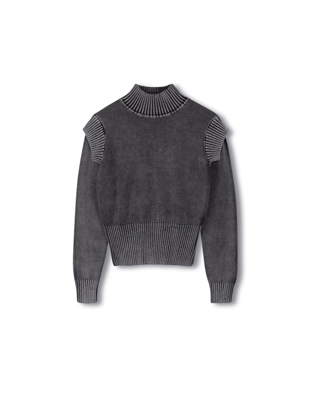 W-20507 TWEED DENIM WASH KNIT TOP