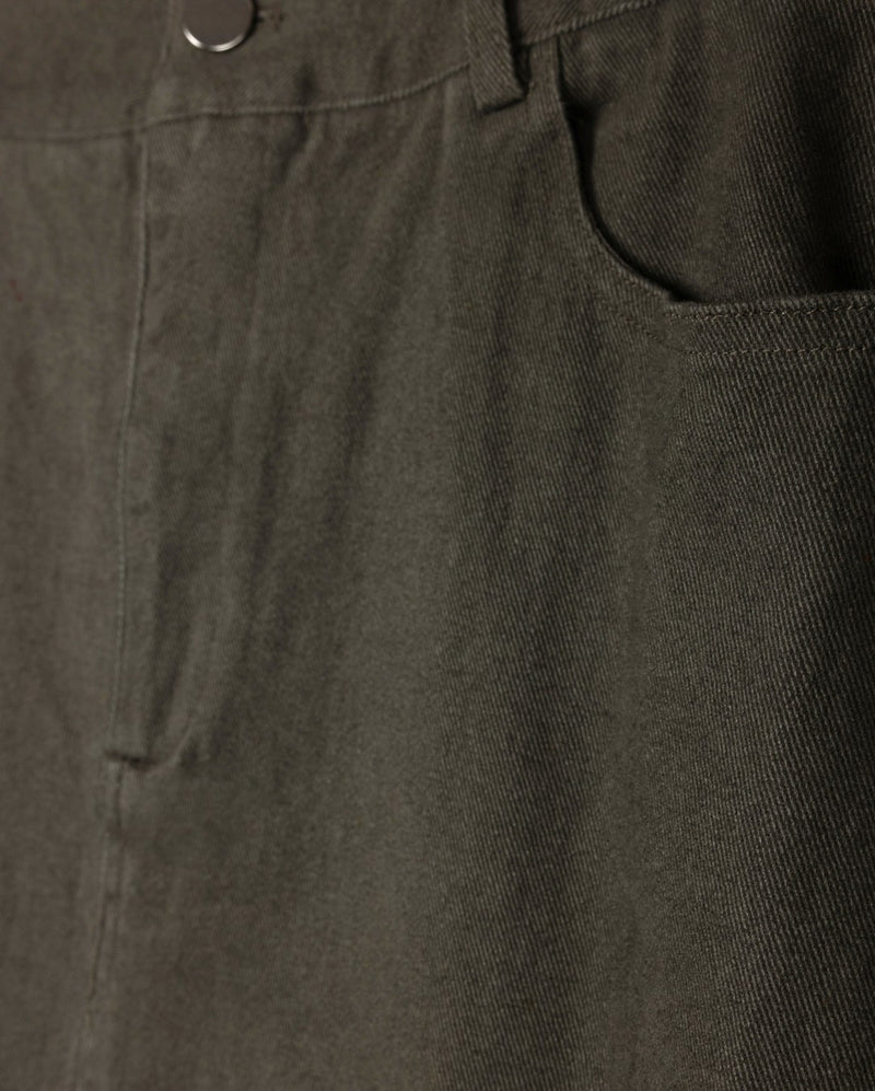 W-20917 SLATE DENIM STRAIGHT MAXI SKIRT