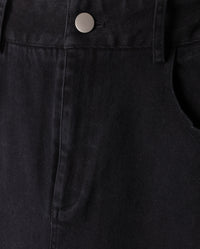 W-20917 SLATE DENIM STRAIGHT MAXI SKIRT