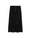 W-21512 SLATE CORDUROY STITCH MAXI SKIRT