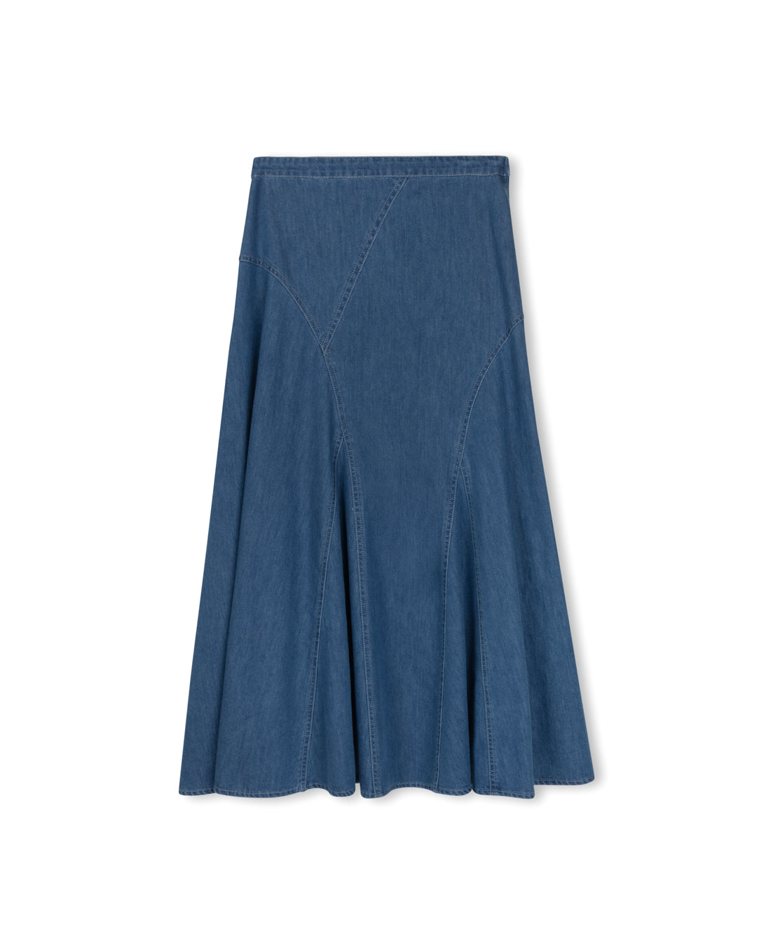 W-24903 BEIGE HIGH WAIST MAXI SKIRT