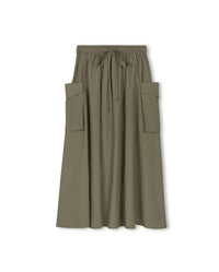 W-26535 SHIFT RAINCOAT CARGO MAXI SKIRT