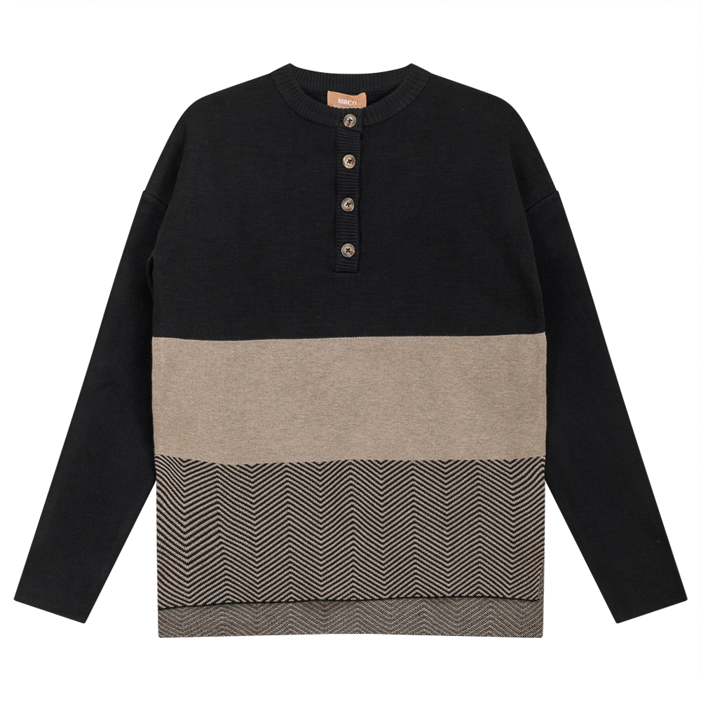 WB3CM8558TE BIRCH HERRINGBONE COMBO SWEATER