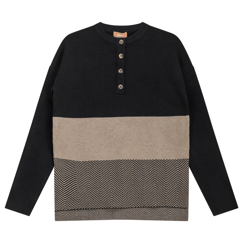 WB3CM8558TE BIRCH HERRINGBONE COMBO SWEATER