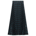 WB3CM8586SM VIVA K LADIES ACCORDIAN PLEATED MIDI PLAID