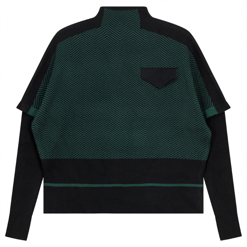 WB3CM8654TE BIRCH HIGH LOW KNIT 2 TONE SWEATER