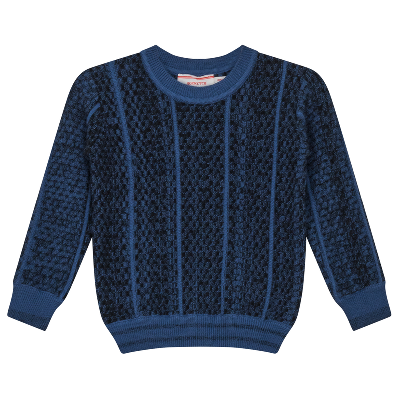 WB3CP4867 HOPSCOTCH BOYS STRIPE KNIT SWEATER