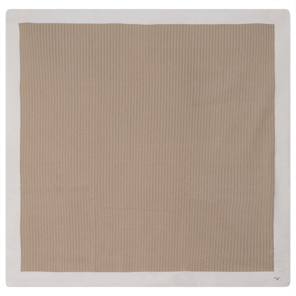 WB3CP4927BL LITTLE FRAGILE BABY 2 TONE RIB KNIT BLANKET