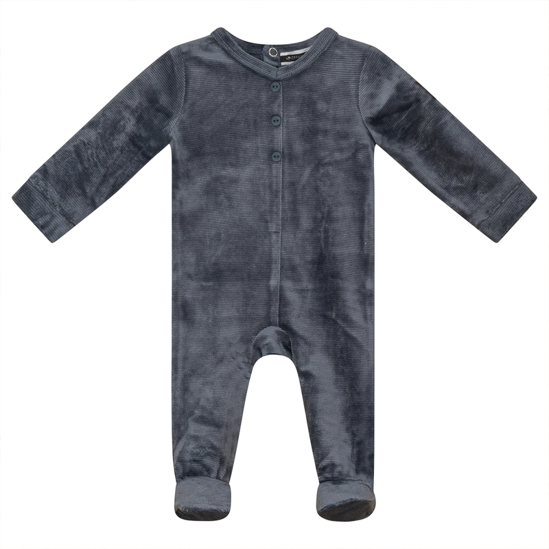 WB3CY2151 WHIPPED COCOA RIBBED VELOUR BABY ONESIE