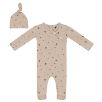 WB4CP7017R LITTLE FRAGILE LEAF FOOTIE + BEANIE