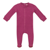 WB4CP7022 MOCHA V-NECK WAFFLE FOOTIE