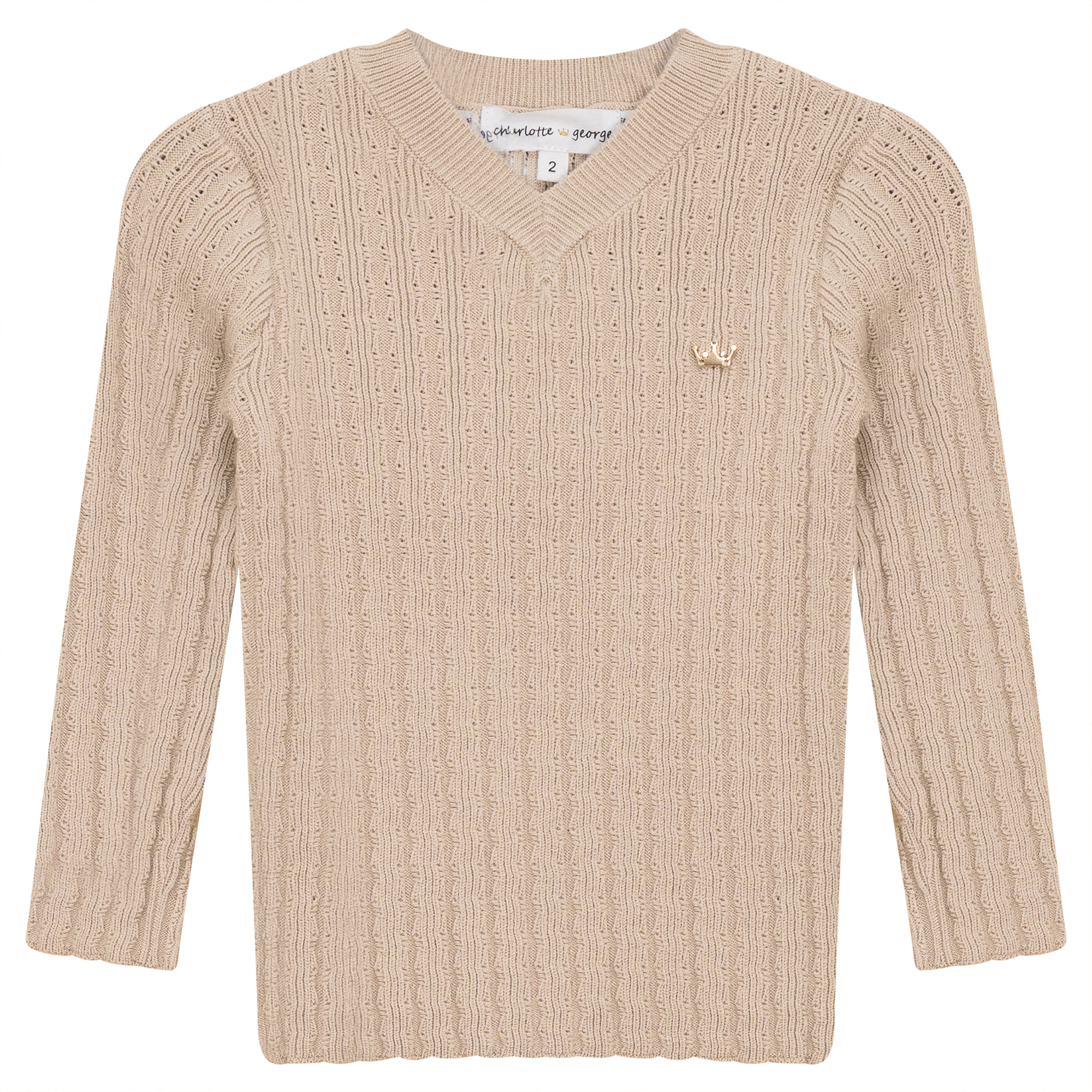 WB4CP7030 CHARLOTTE & GEORGE RIB KNIT SWEATER