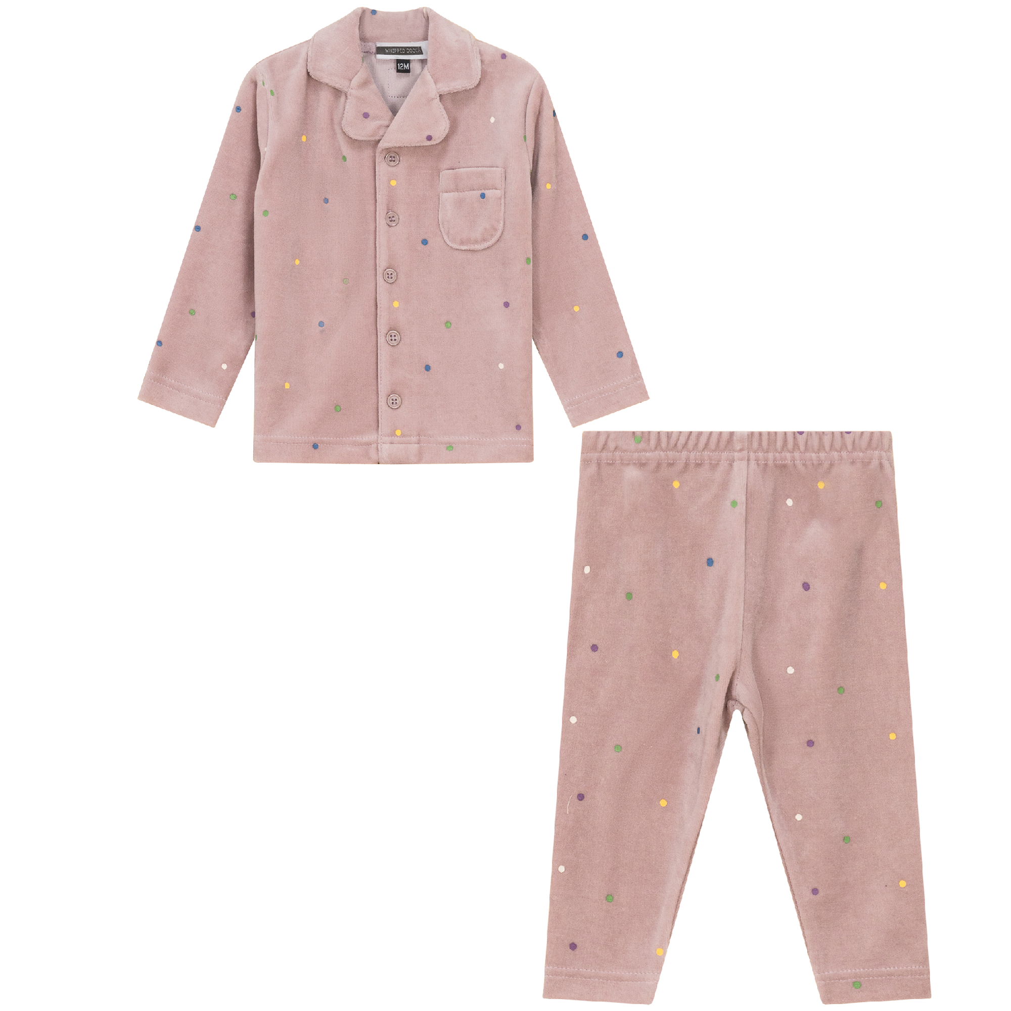 WB4CY2483E WHIPPED COCOA DOT PRINT VELOUR PAJAMAS