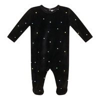 WB4CY2483 WHIPPED COCOA DOT PRINT VELOUR FOOTIE