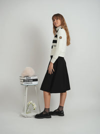 WB5CM1645T MIUMAX STRIPE KNIT QUILT CARDIGAN