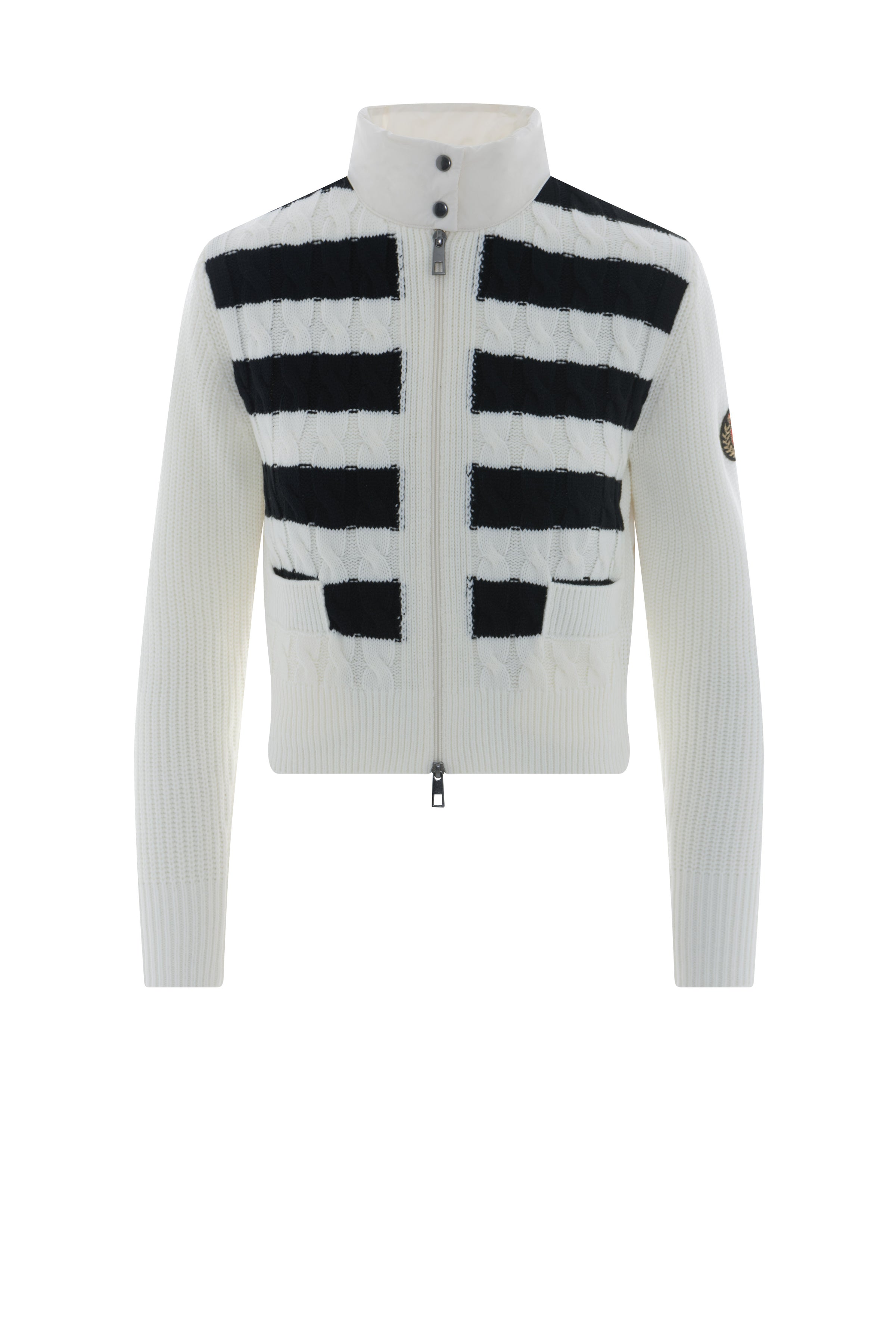 WB5CM1645T MIUMAX STRIPE KNIT QUILT CARDIGAN