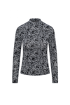 WB5CM1716T RIFF LADIES PRINT MOCK NECK TEE